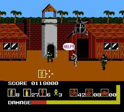 Operation Wolf Nintendo Entertainment System NES for retro video game enthusiasts featuring light gun inspired shooter gameplay military rescue missions fast paced arcade action enemy waves challenging stages intense combat and collectible gaming appeal gameplay 