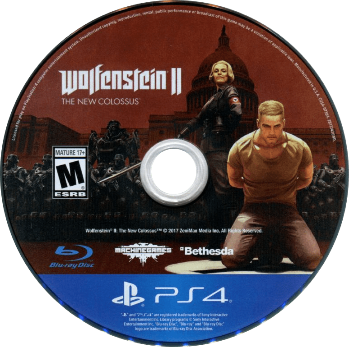 Wolfenstein II The New Colossus PlayStation 4 PS4 for first person shooter video game fans featuring intense action gameplay alternate history storyline cinematic campaign powerful weapons fast paced combat stealth missions resistance warfare collectible gaming appeal disc