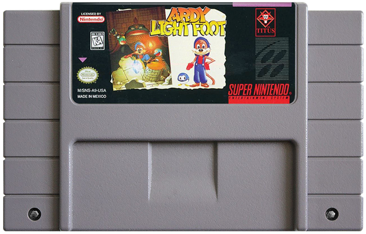 Ardy Light Foot cartridge for Super Nintendo Entertainment System (SNES) retro video game