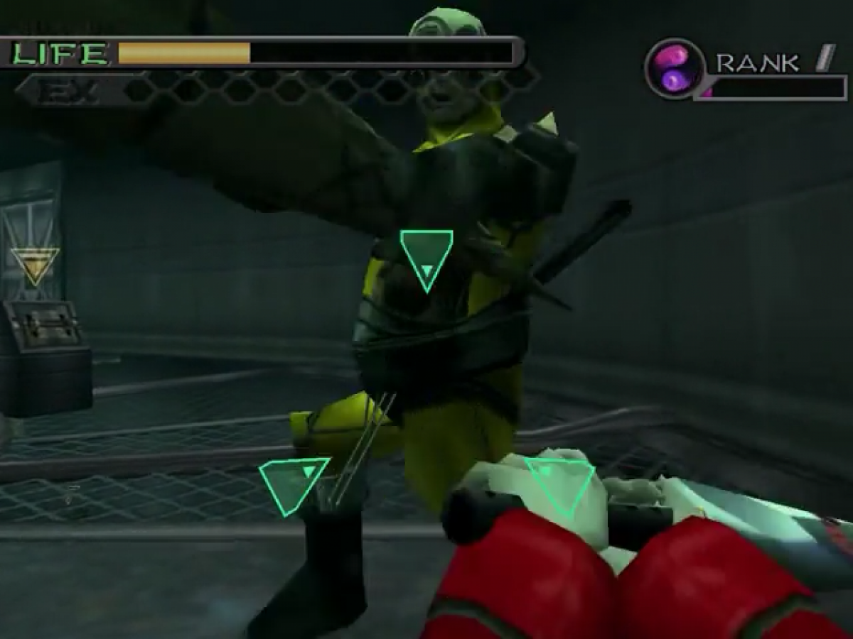 Maken X Sega Dreamcast retro video game first person action gameplay