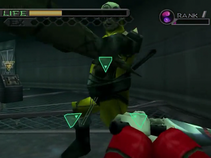 Maken X Sega Dreamcast retro video game first person action gameplay