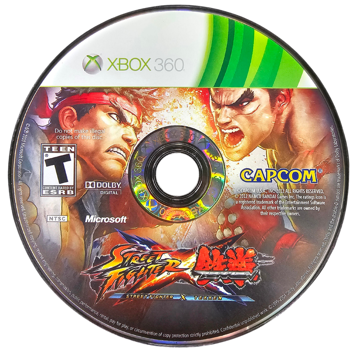 Street Fighter X Tekken Special Edition Xbox 360 X360 for fighting video game fans featuring Street Fighter and Tekken characters crossover battles Ryu Ken Chun Li Kazuya Jin intense 2D combat tag team matches special moves combos and competitive multiplayer gameplay collectible gaming appeal game disc