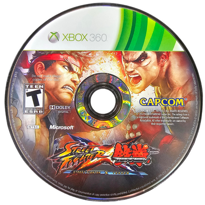 Street Fighter X Tekken Special Edition Xbox 360 X360 for fighting video game fans featuring Street Fighter and Tekken characters crossover battles Ryu Ken Chun Li Kazuya Jin intense 2D combat tag team matches special moves combos and competitive multiplayer gameplay collectible gaming appeal game disc