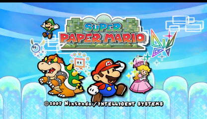 Super Paper Mario [Nintendo Selects] – Nintendo Wii (Wii) action-adventure platformer role-playing video game title screen