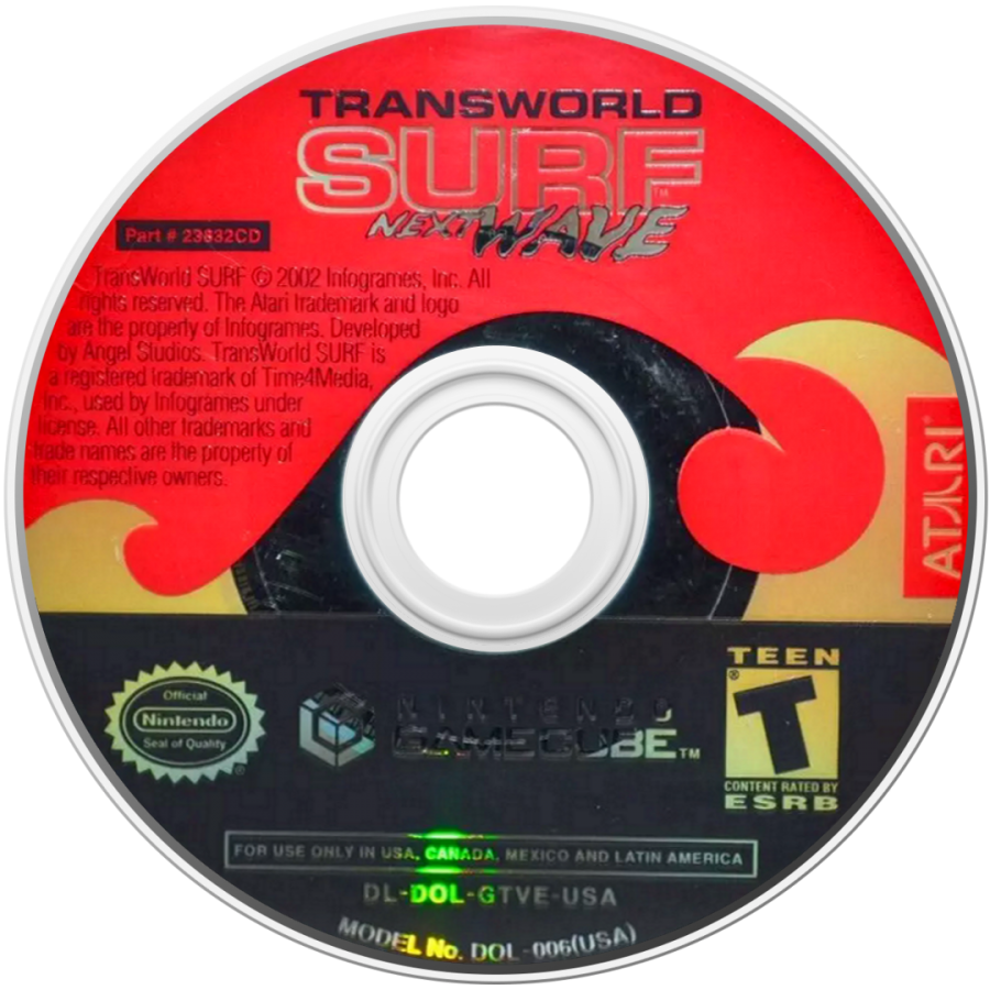 Transworld Surf: Next Wave disc for Nintendo GameCube (GC) surfing sports video game