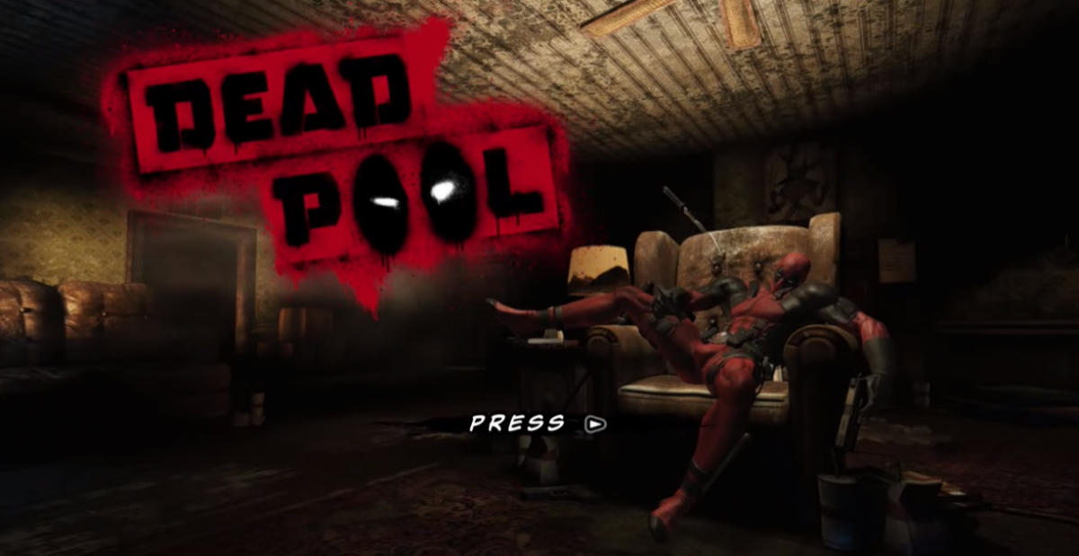 Deadpool title screen for PlayStation 3 (PS3) video game