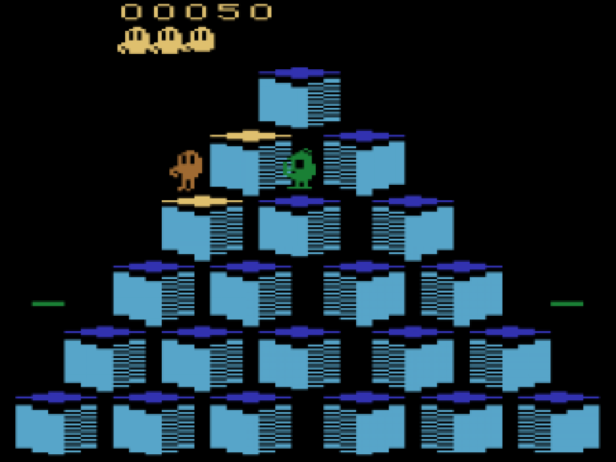 Q*bert gameplay art for Atari 2600 (2600) video game