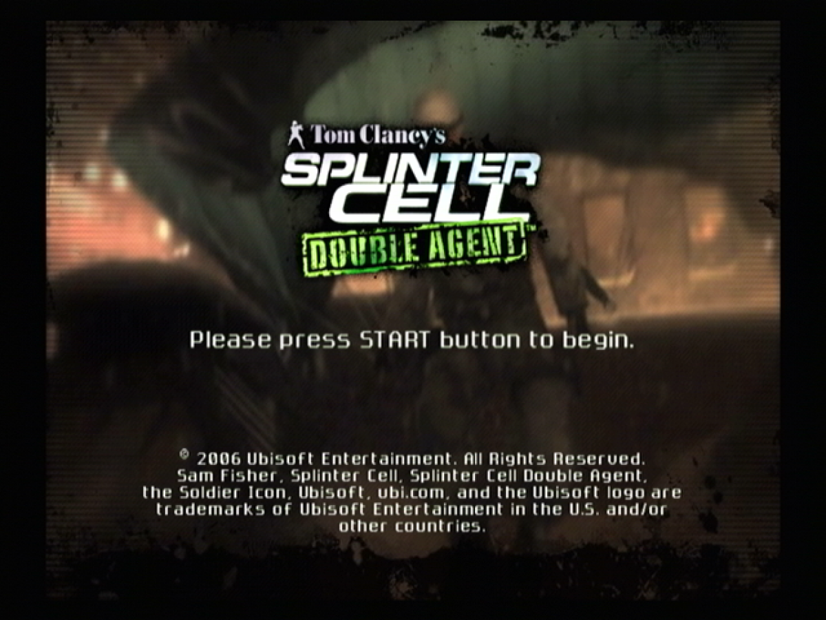 Tom Clancys Splinter Cell Double Agent PlayStation 2 retro video game stealth action title screen (2006)