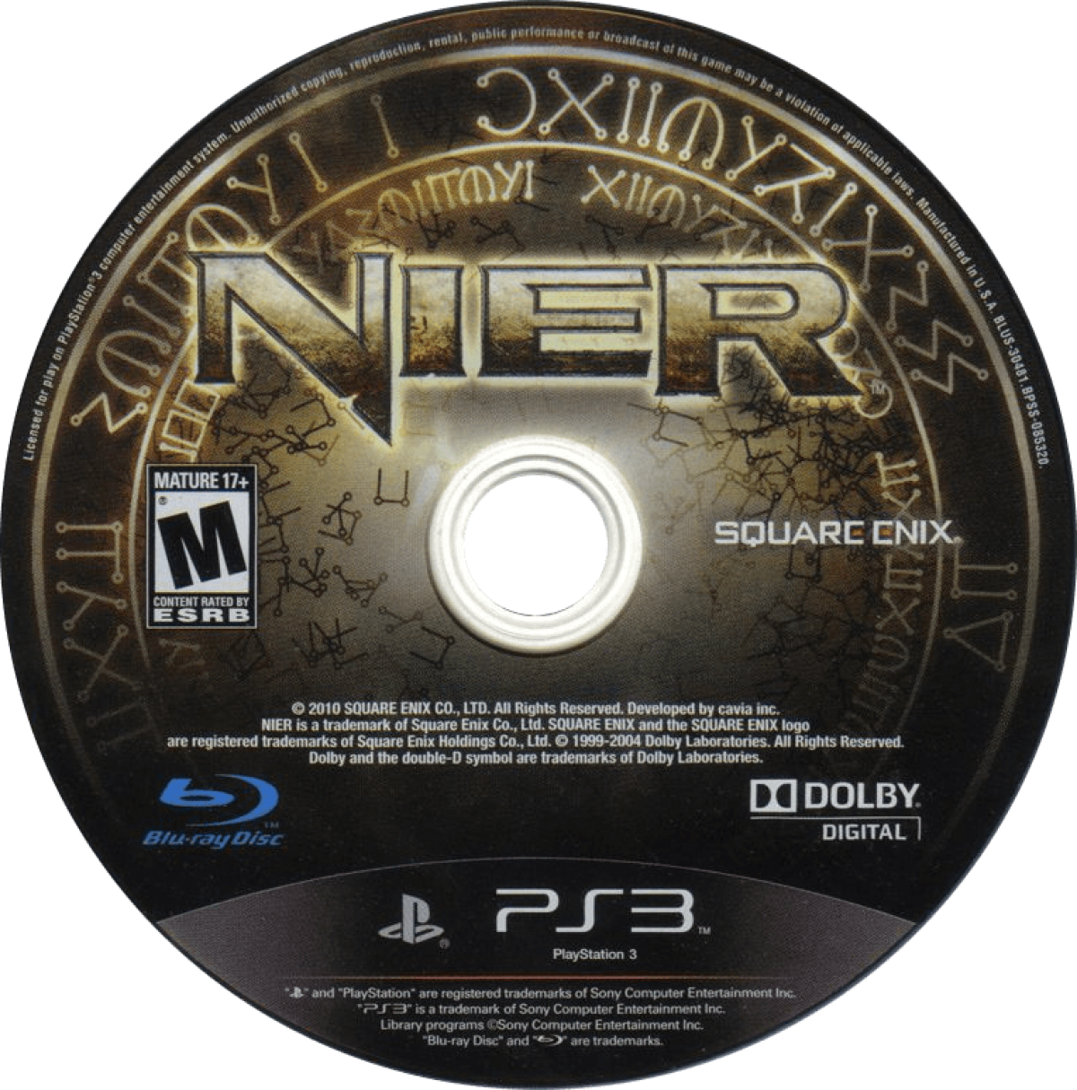 Nier retro PlayStation 3 video game Nier action RPG fantasy sci fi adventure emotional storytelling hack and slash combat console title PlayStation 3 release disc