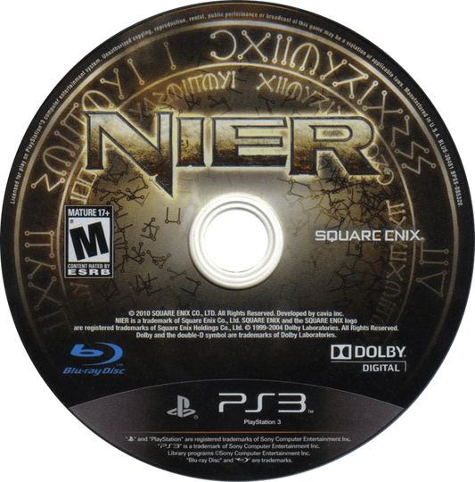 Nier retro PlayStation 3 video game Nier action RPG fantasy sci fi adventure emotional storytelling hack and slash combat console title PlayStation 3 release disc