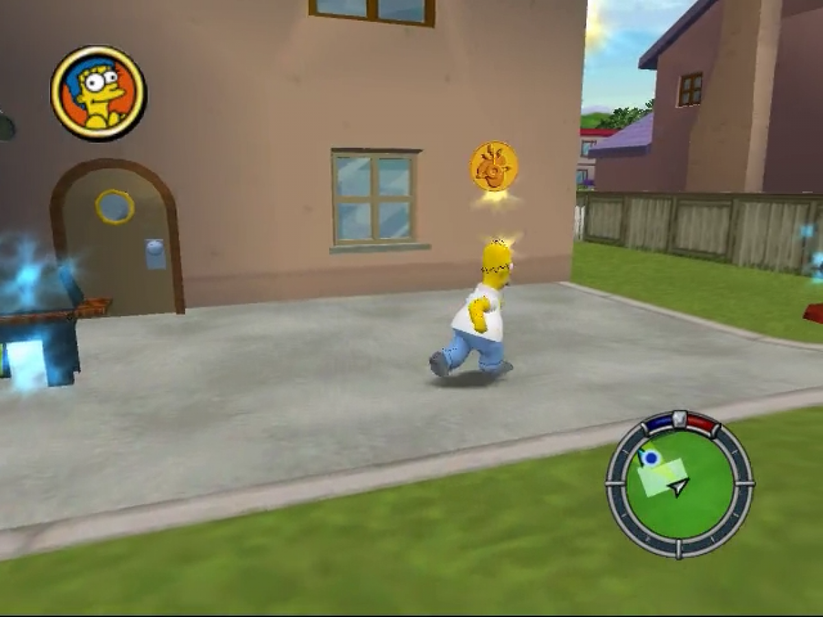 The Simpsons: Hit and Run gameplay for GameCube (GC) video game