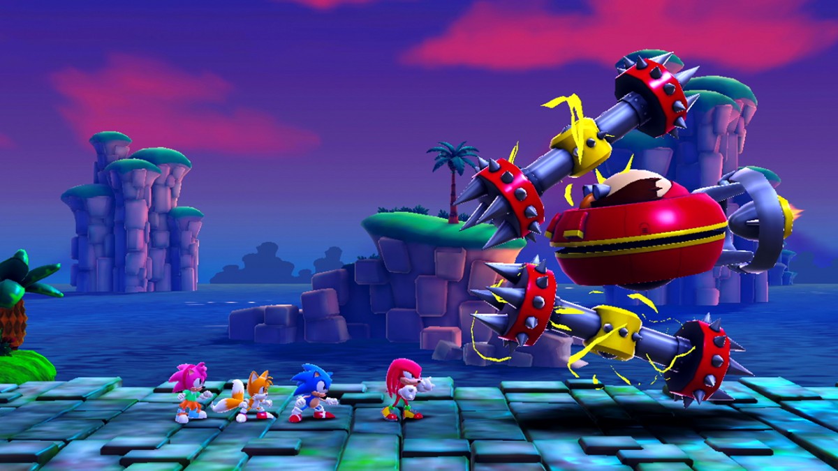 Sonic Superstars Nintendo Switch 2D platformer new Sonic game four playable characters Emerald powers local co-op multiple endings retro modern style Sonic Team gameplay