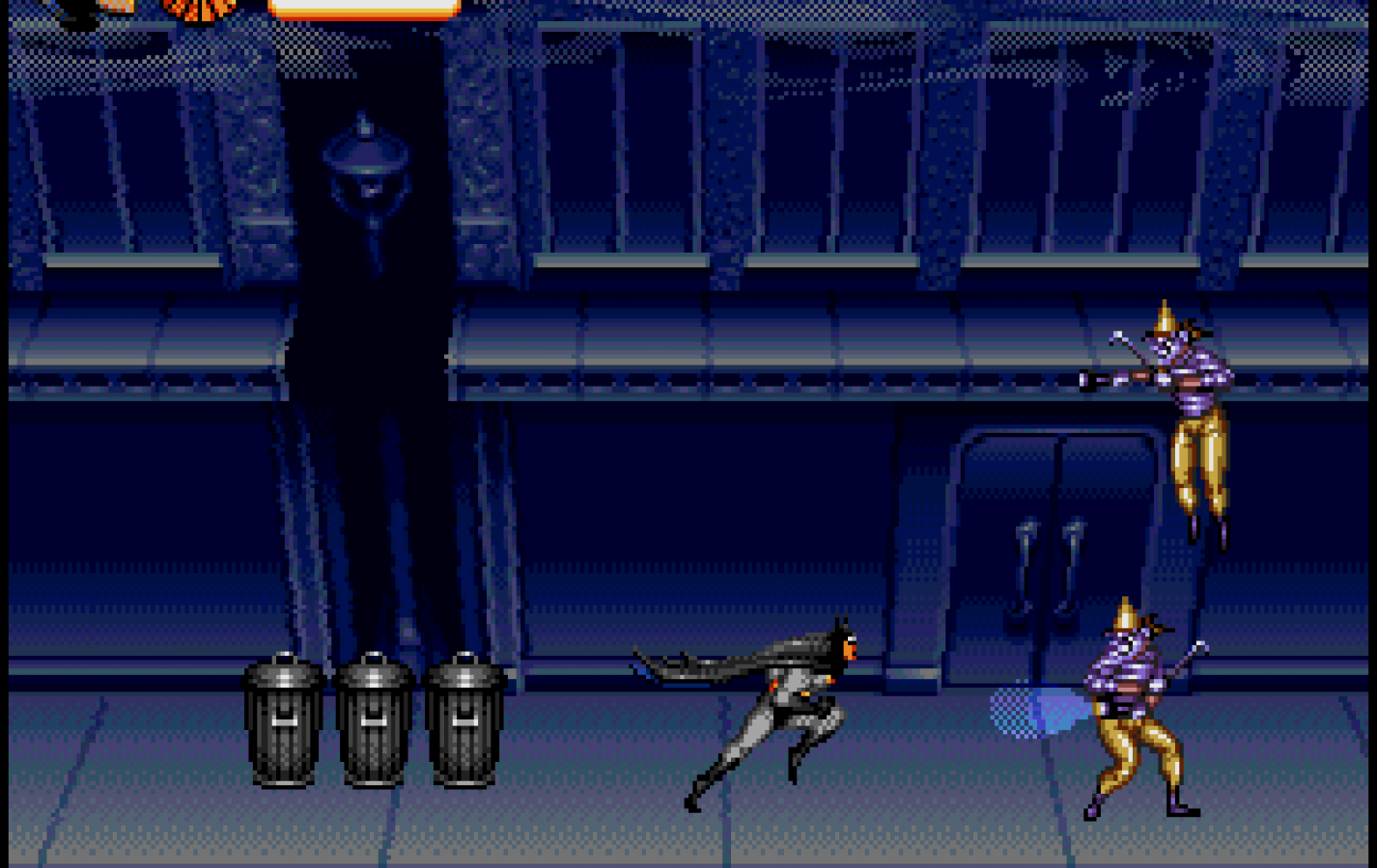 The Adventures of Batman and Robin for Super Nintendo action platformer featuring Batman and Robin battling villains from the animated series with gadgets combat and side scrolling gameplay