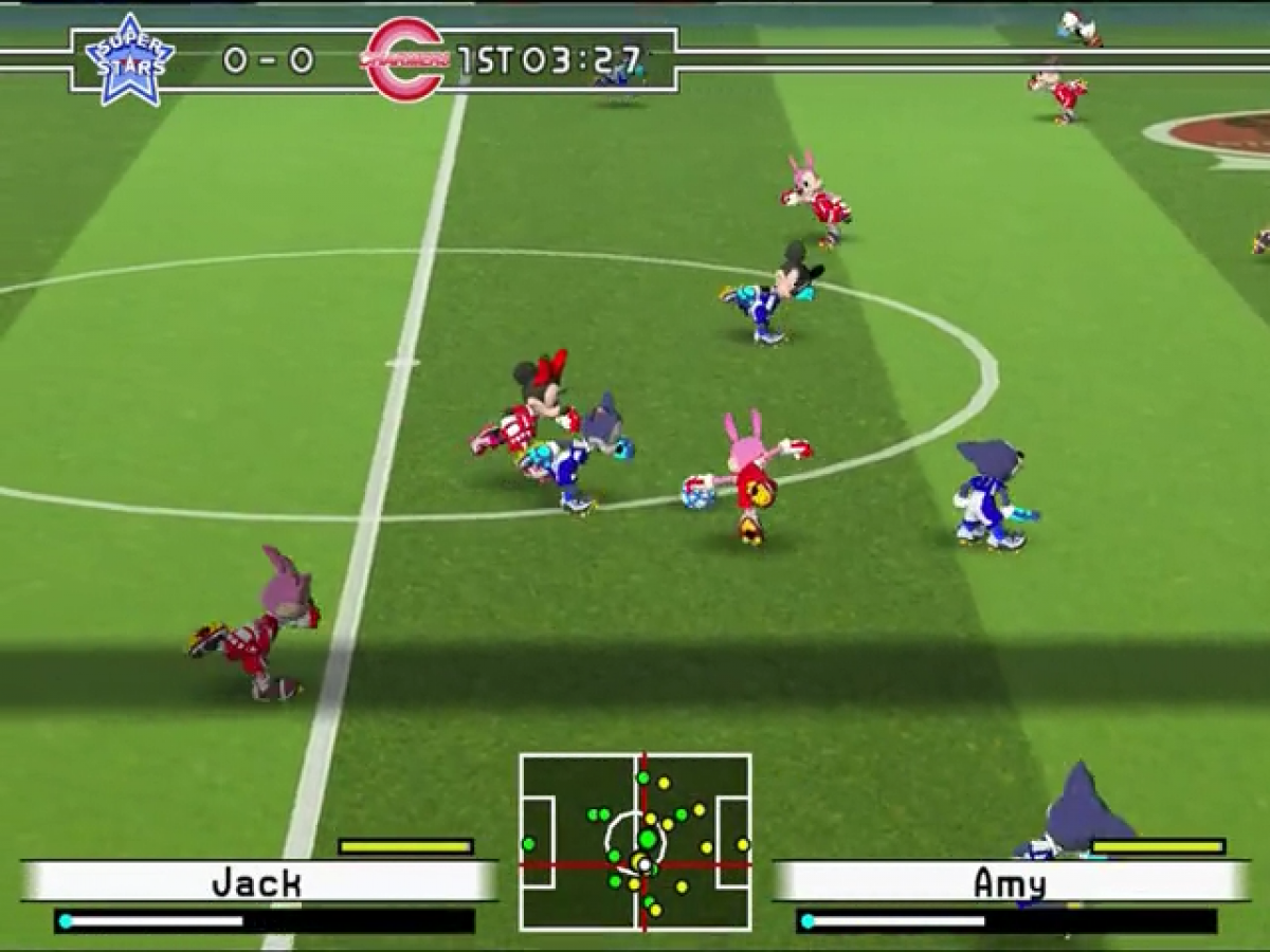 Disney Sports Soccer gameplay for GameCube (GC) sports soccer video game