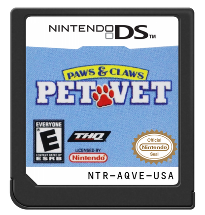 Paws & Claws: Pet Vet – Nintendo DS: Care for sick animals and manage your own growing veterinary clinic with fun, hands-on pet activities cartridge