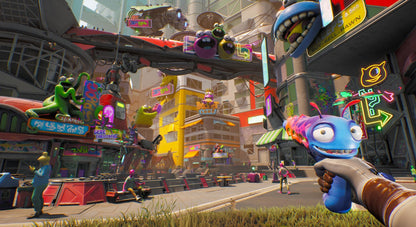 High on Life PlayStation 5 PS5 for first person shooter video game fans featuring comedic sci fi action colorful alien worlds talking weapons bounty hunting missions platforming exploration boss battles unique characters and irreverent humor with immersive next generation gameplay collectible gaming appeal gameplay 