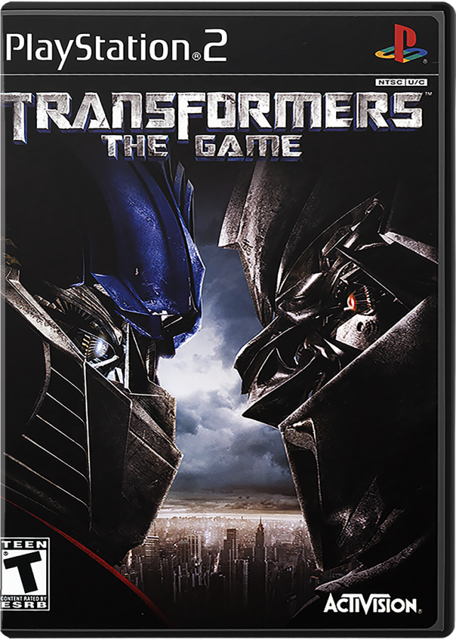 Transformers: The Game cover art for Playstation 2 (PS2) video game