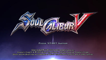 SoulCalibur V title screen for PlayStation 3 (PS3) fighting video game