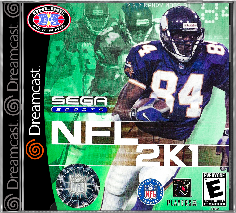 NFL 2K1 cover art for Sega Dreamcast (DC) video game