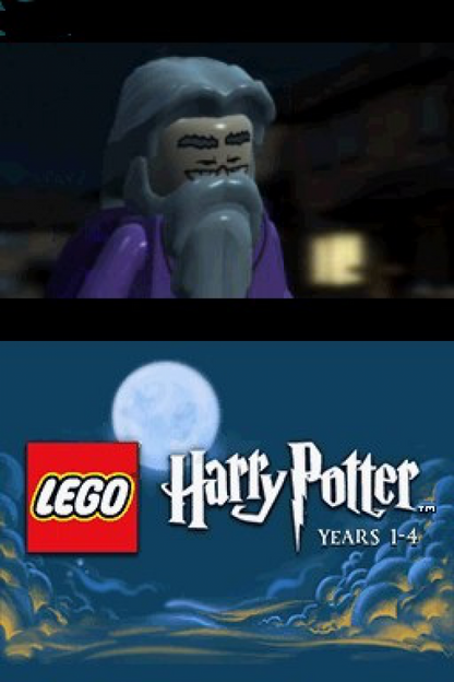 LEGO Harry Potter Years 1-4 retro Nintendo DS video game LEGO Harry Potter fantasy adventure puzzle solving magic spells wizard school cooperative gameplay handheld console title Nintendo DS release title screen