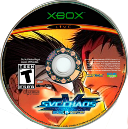 SNK vs. Capcom: SVC Chaos disc for Xbox (XBOX) video game