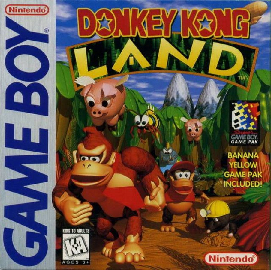 Donkey Kong Land cover art for Game Boy (GB) video game
