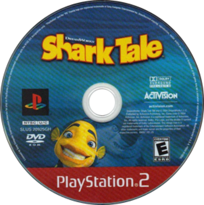 Shark Tale Greatest Hits PlayStation 2 PS2 for action adventure video game fans featuring characters from the Shark Tale movie underwater exploration arcade style gameplay mini games racing challenges platforming action colorful ocean environments and classic DreamWorks animated adventure collectible gaming appeal disc