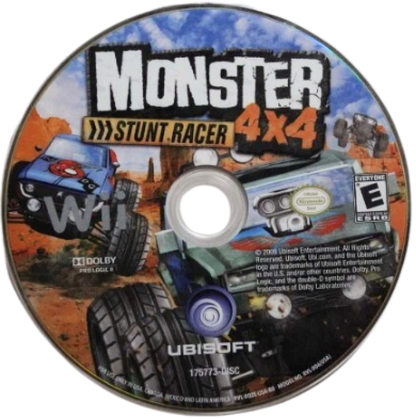 Monster 4x4: Stunt Racer – Nintendo Wii (Wii) off-road stunt racing arcade video game disc