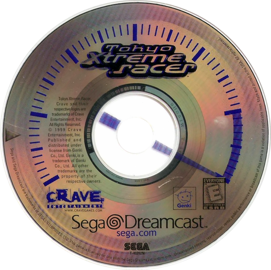 Tokyo Xtreme Racer game for the Sega Dreamcast featuring highway street racing gameplay set in Tokyo with one on one rival battles car tuning progression and nighttime racing against named opponents across expressway routes disc