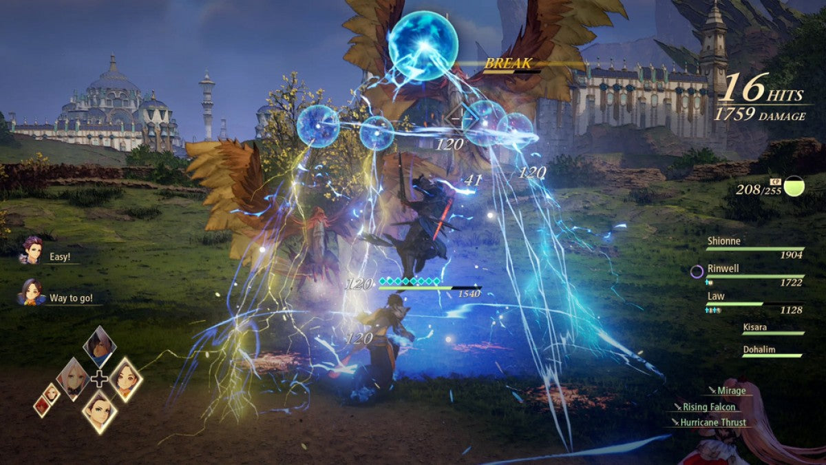 Tales of Arise for PlayStation 4 (PS4) featuring a stylish action JRPG where two warriors from rival worlds unite to overthrow oppressive rulers; fight with fast, flashy combo-based combat, explore vibrant landscapes, and experience a character-driven story about freedom, identity, and sacrifice gameplay screenshot