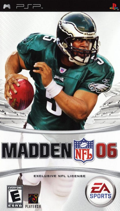 Madden 06 cover art for PlayStation Portable (PSP) football sports game