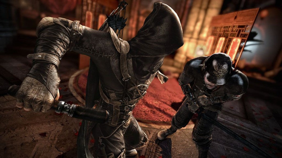 Thief Xbox One stealth action game master thief Garrett shadowy City supernatural abilities stealth mechanics first-person perspective dark Gothic Victorian setting focus abilities various arrow types lockpicking loot stealing multiple difficulty modes including Iron Man single player gameplay