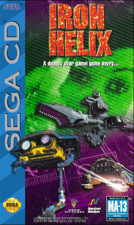 Iron Helix Sega CD Sega CD FMV interactive sci fi adventure game space horror puzzle exploration retro video game cover art