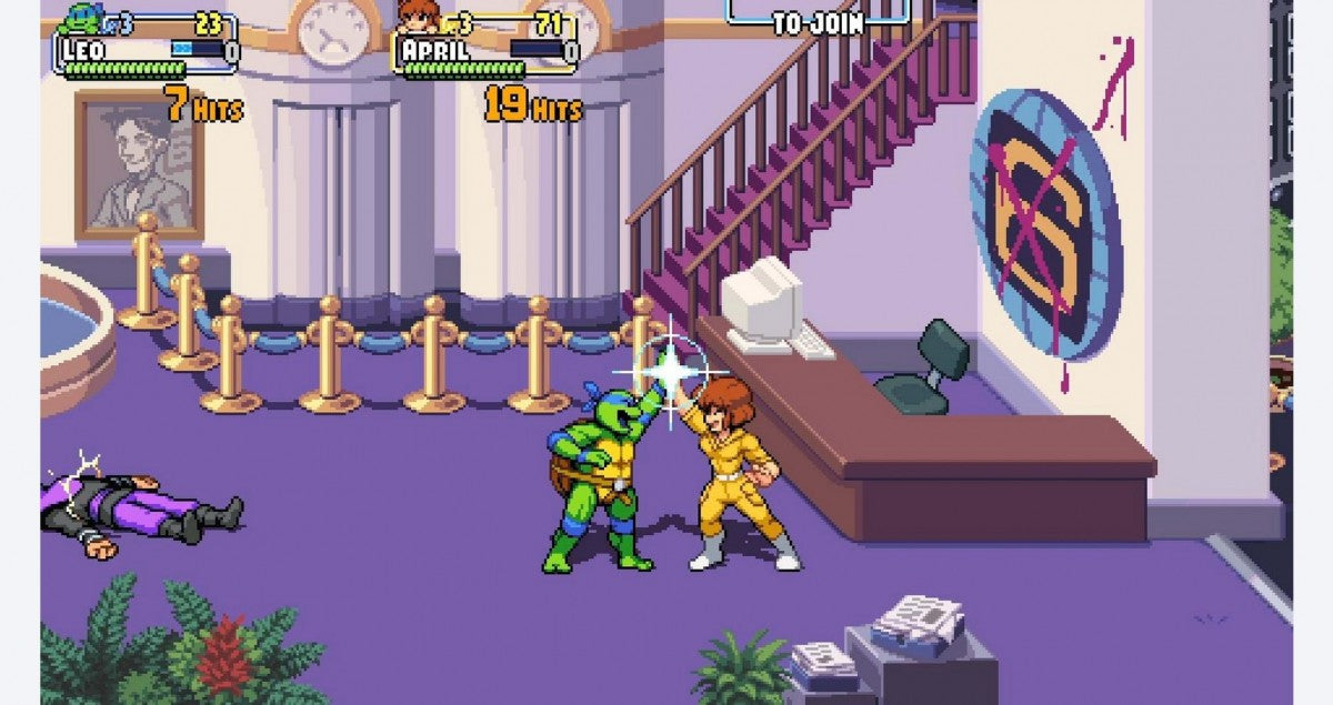 Teenage Mutant Ninja Turtles: Shredder's Revenge gameplay for PlayStation 5 (PS5) side-scrolling beat 'em up action video game