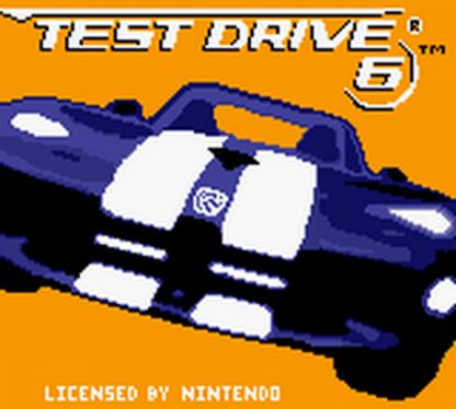 Test Drive 6 Game Boy Color racing video game title screen