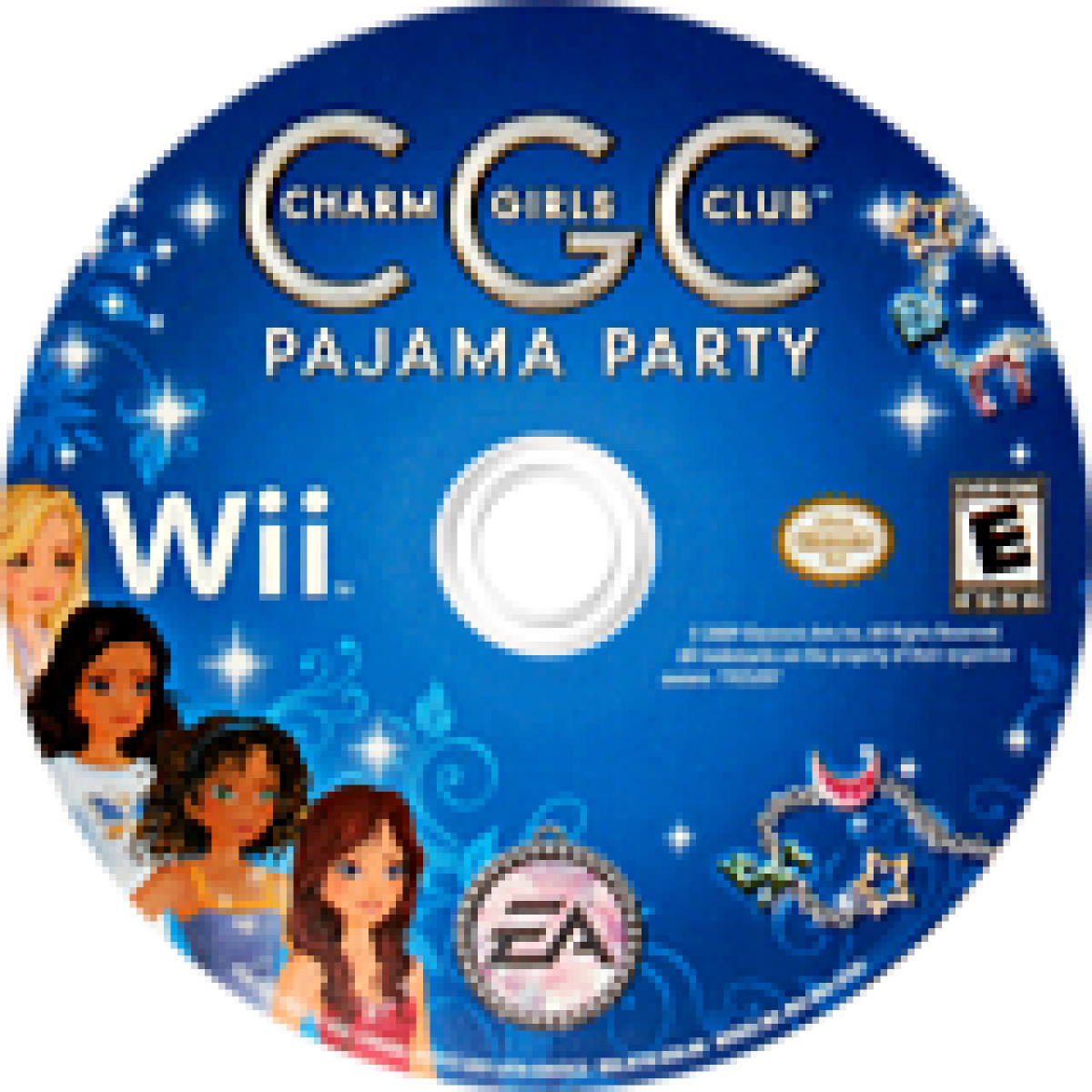 Charm Girls Club: Pajama Party disc cover art for Nintendo Wii (Wii) video game