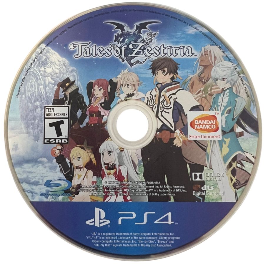Tales of Zestiria retro PlayStation 4 video game Tales of Zestiria fantasy JRPG action combat anime adventure storytelling console title PlayStation 4 release disc