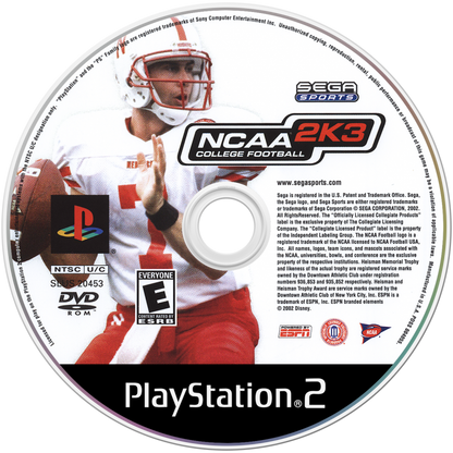 NCAA College Football 2K3 – PlayStation 2 (PS2) college football sports video game disc