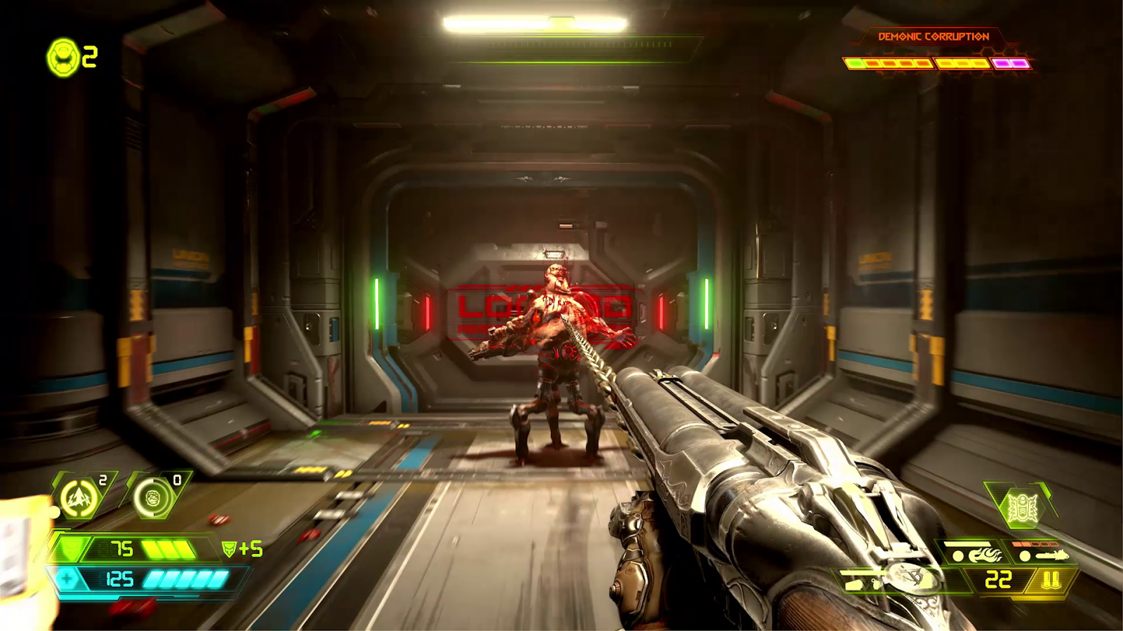 DOOM Eternal PS4 game featuring fast-paced first-person shooter action, intense demon-slaying combat, and brutal high-speed gameplay