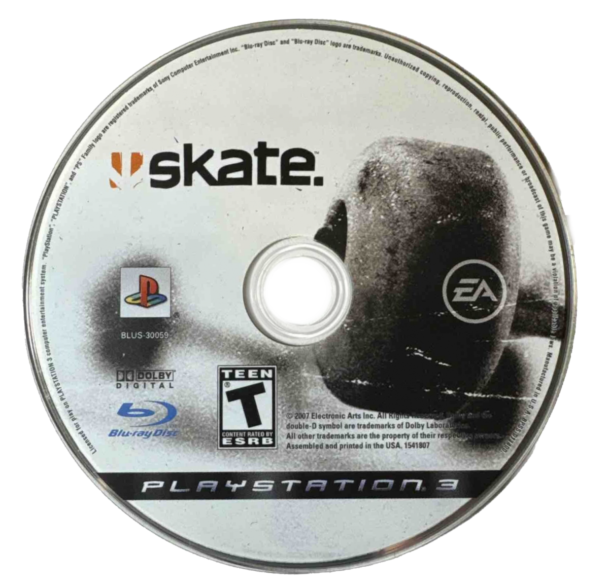 Skate PlayStation 3 skateboarding simulation video game EA Black Box flick it control scheme realistic physics San Vanelona open world locations career mode skate parks video editor soundtrack create a skater professional challenges online multiplayer skate reels disc