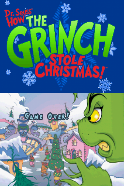 Dr. Seuss: How the Grinch Stole Christmas game over for Nintendo DS (DS) holiday adventure video game