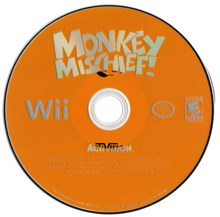 Monkey Mischief Party Time – Nintendo Wii (Wii) party mini-game multiplayer video game disc