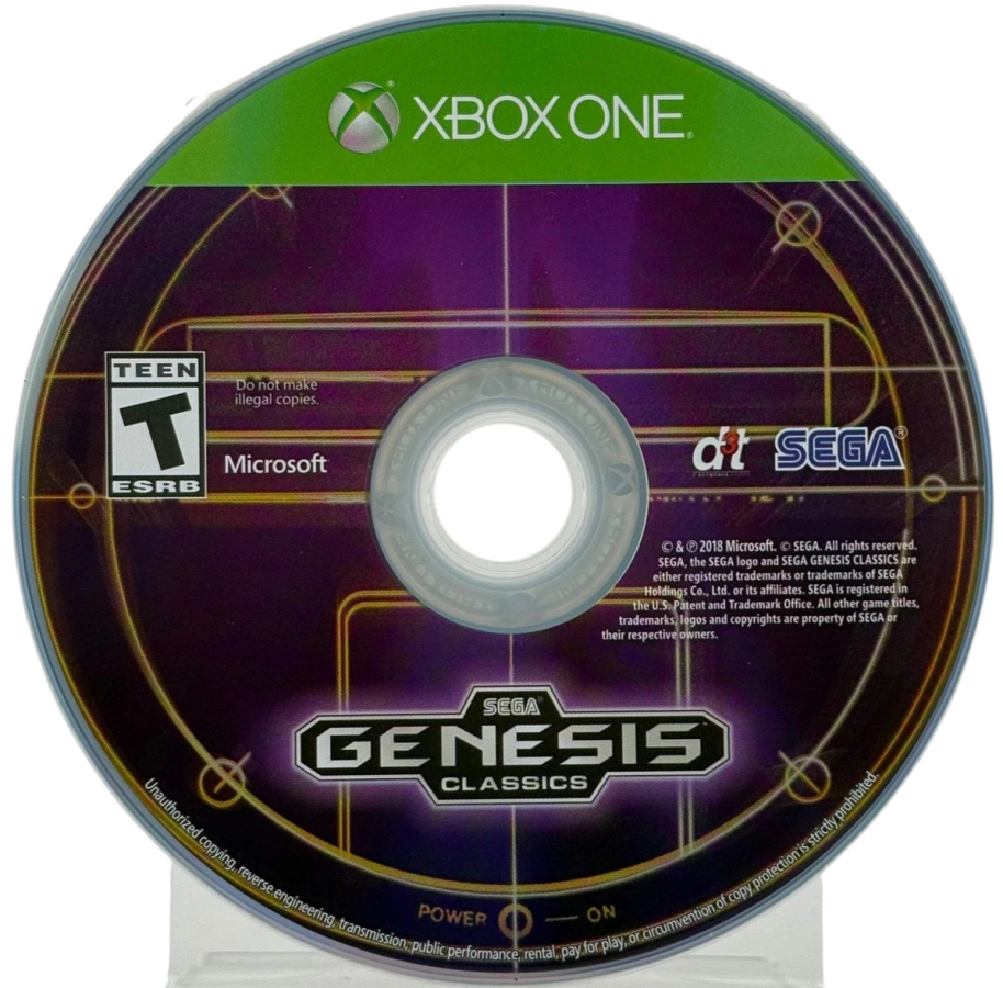 Sega Genesis Classics – Xbox One (XONE) disc for compilation of retro action, platformer, and arcade video games