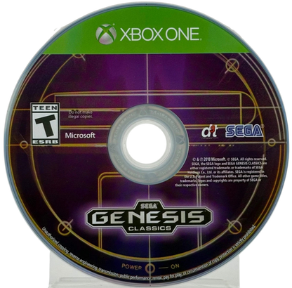 Sega Genesis Classics – Xbox One (XONE) disc for compilation of retro action, platformer, and arcade video games