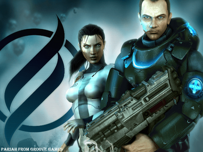 Pariah retro Xbox video game Pariah sci fi first person shooter futuristic combat story driven FPS multiplayer action shooter console title Xbox release title screen