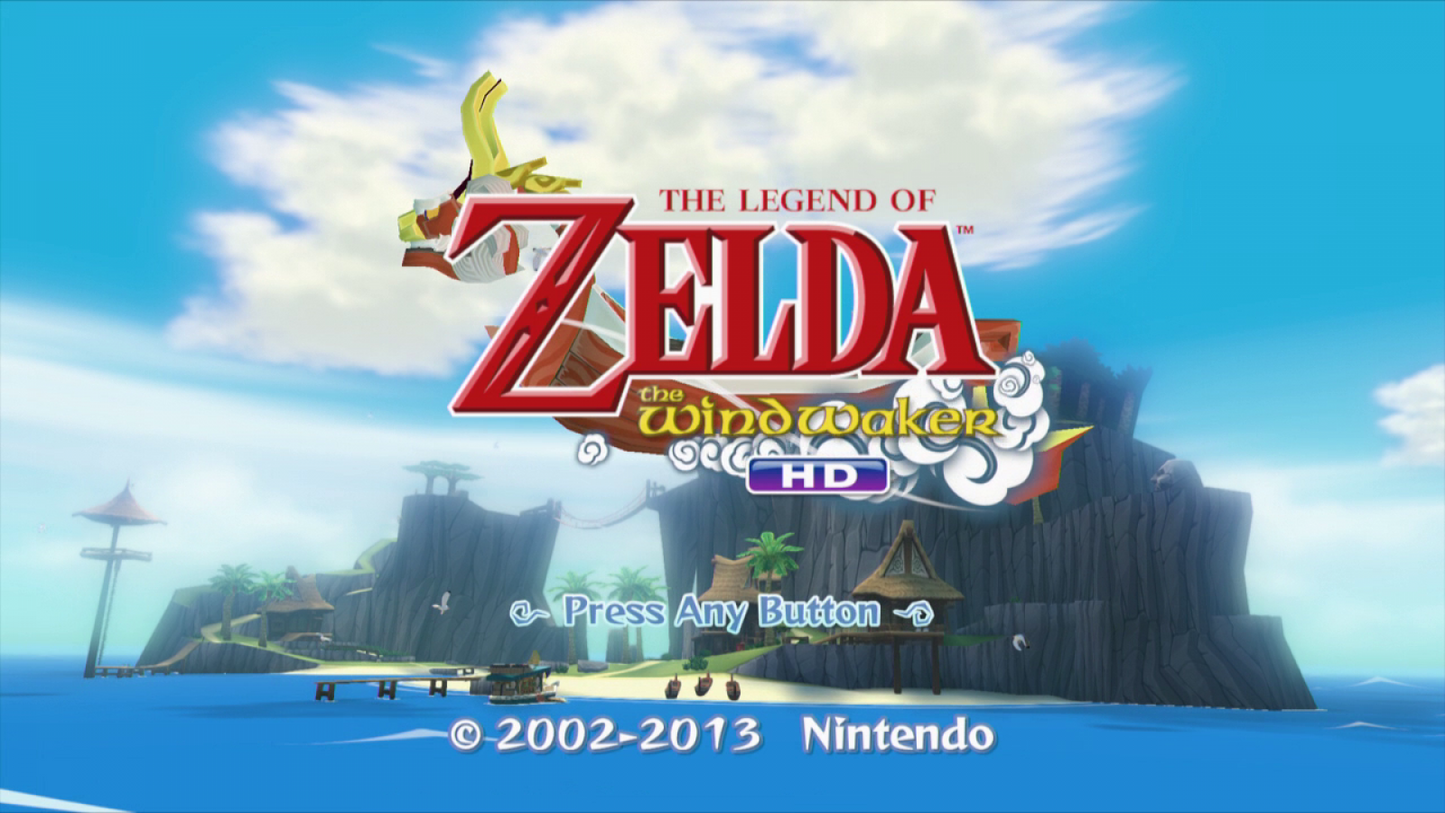 The Legend of Zelda: The WindWaker title screen art for Nintendo Wii U (WiiU) video game