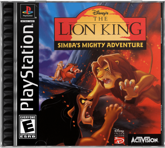 The Lion King: Simba's Mighty Adventure – PlayStation 1 Front Cover Art 