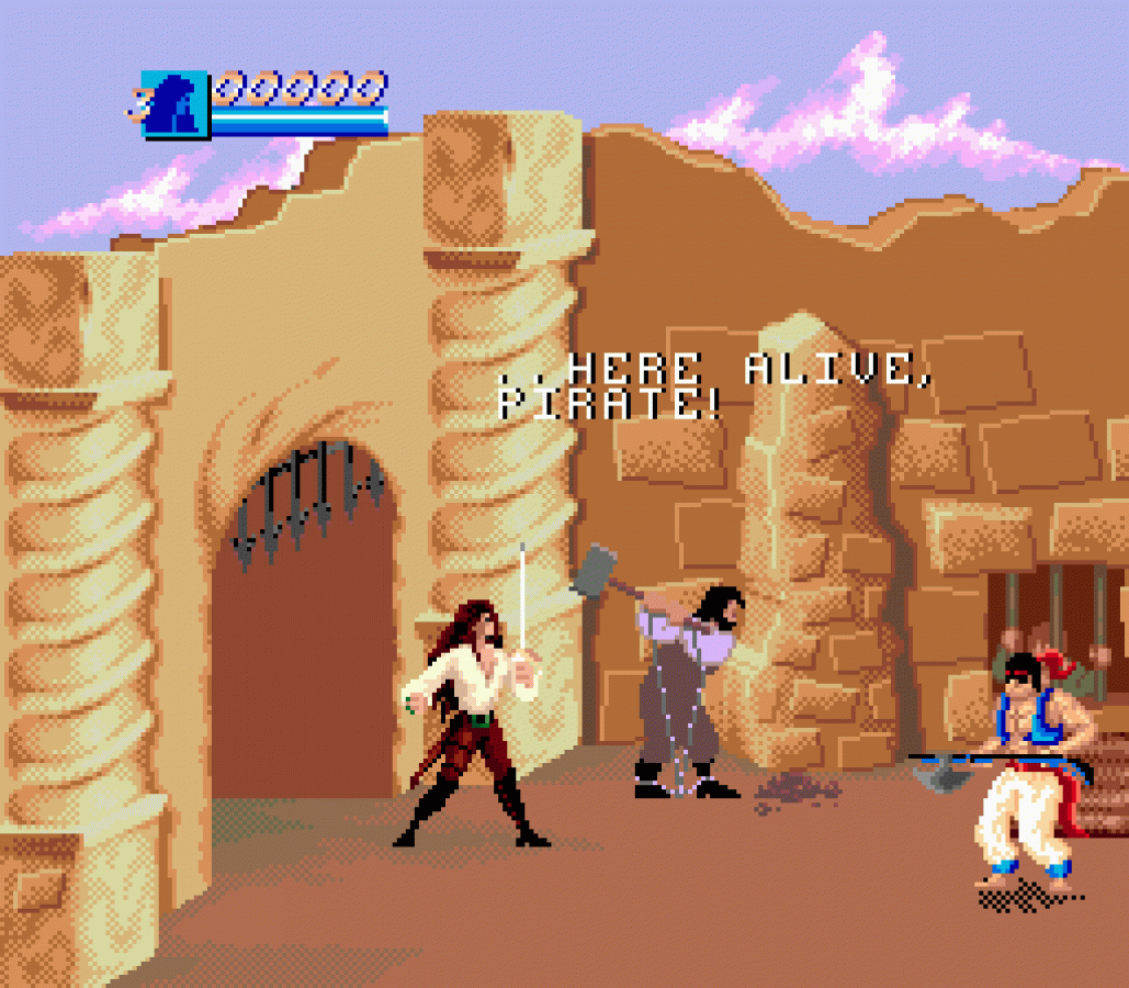 Cutthroat Island Sega Genesis retro video game action platformer gameplay (1995)