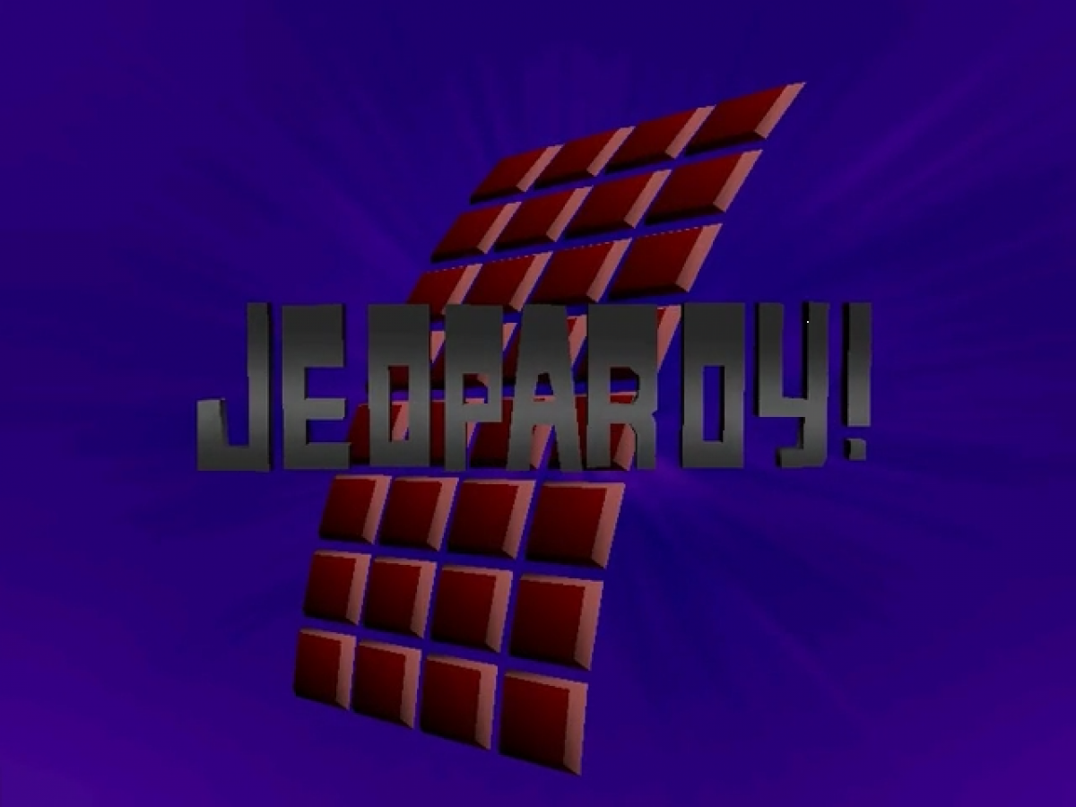 Jeopardy title screen for Nintendo 64 N64 video game