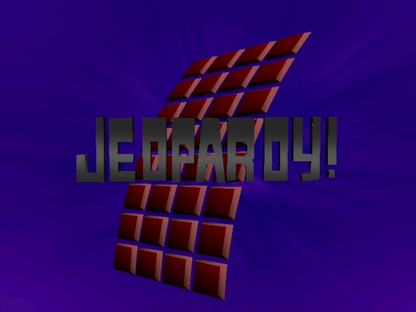 Jeopardy title screen for Nintendo 64 N64 video game